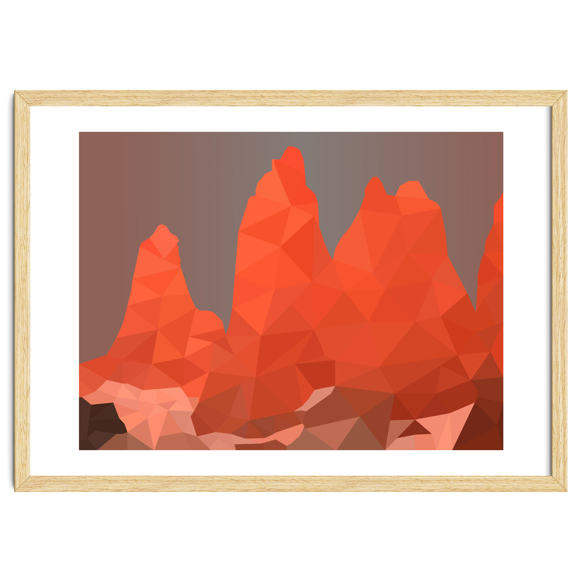 Torres Del Paine National Park Low Poly Art
