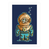 Cute Deep Sea Diver (Print Only) thumbnail