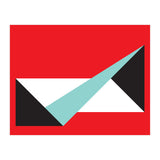 Geometric Shapes No. 49 -  teal, black & red (Print Only) thumbnail