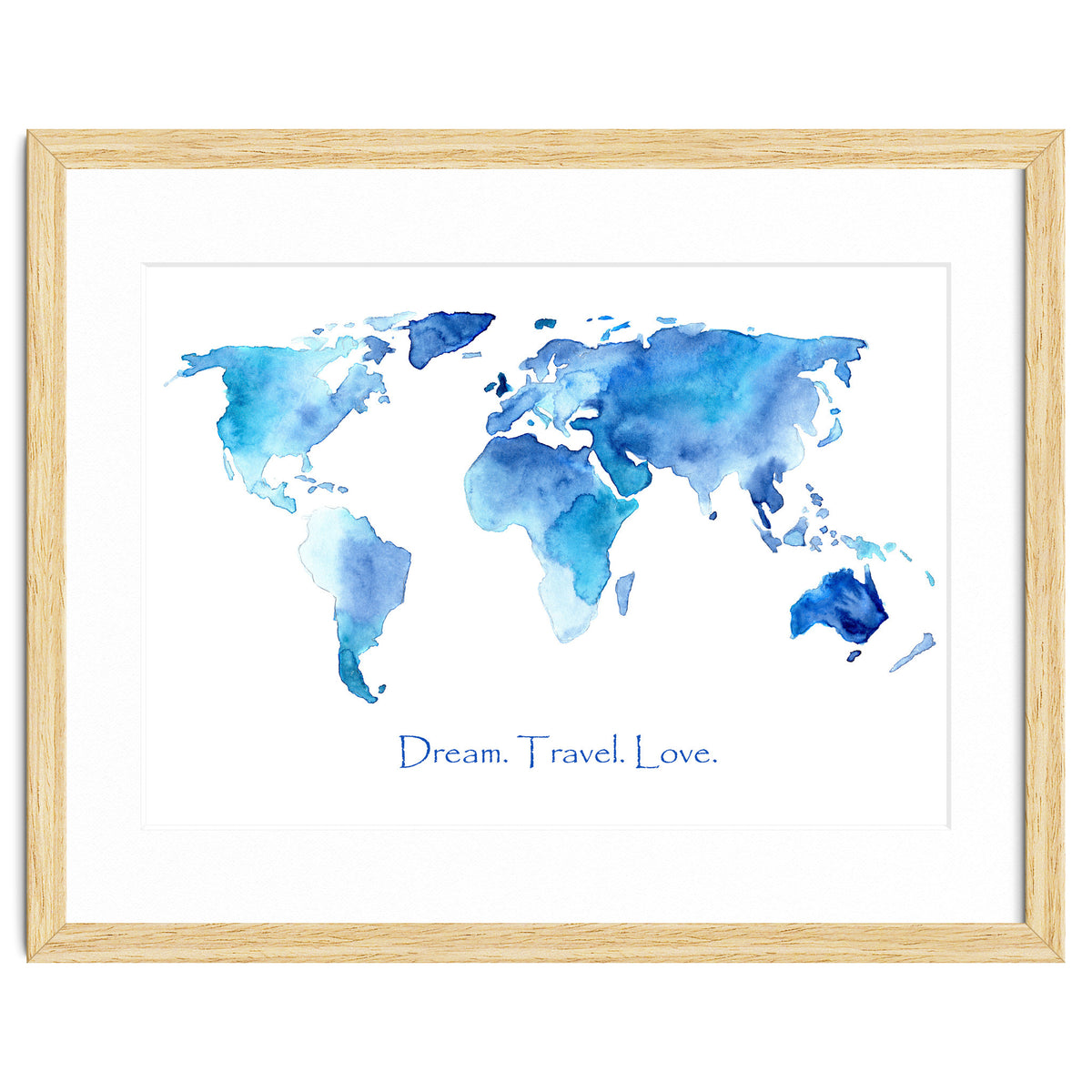 Dream. Travel. Love || watercolor
