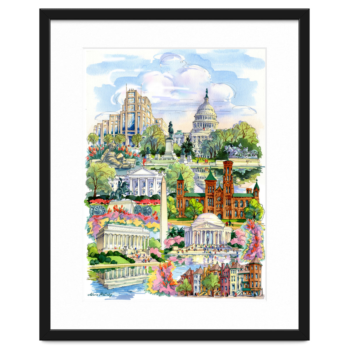 Washington District of Columbia Illustration