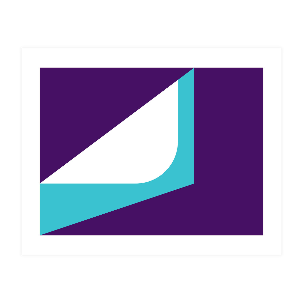 Geometric Shapes No. 22 - teal & purple (Print Only)