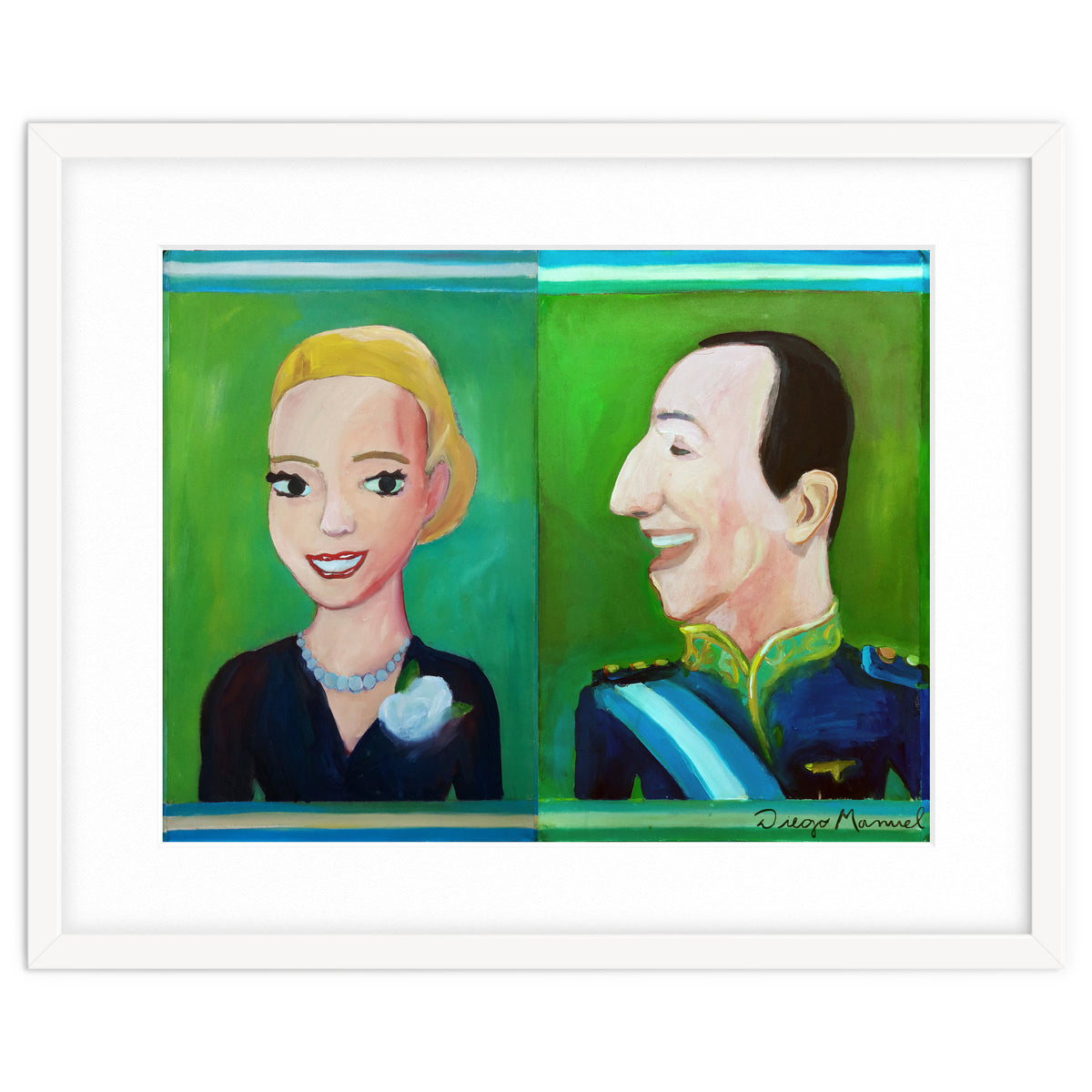 Evita y Juan Perón Díptico