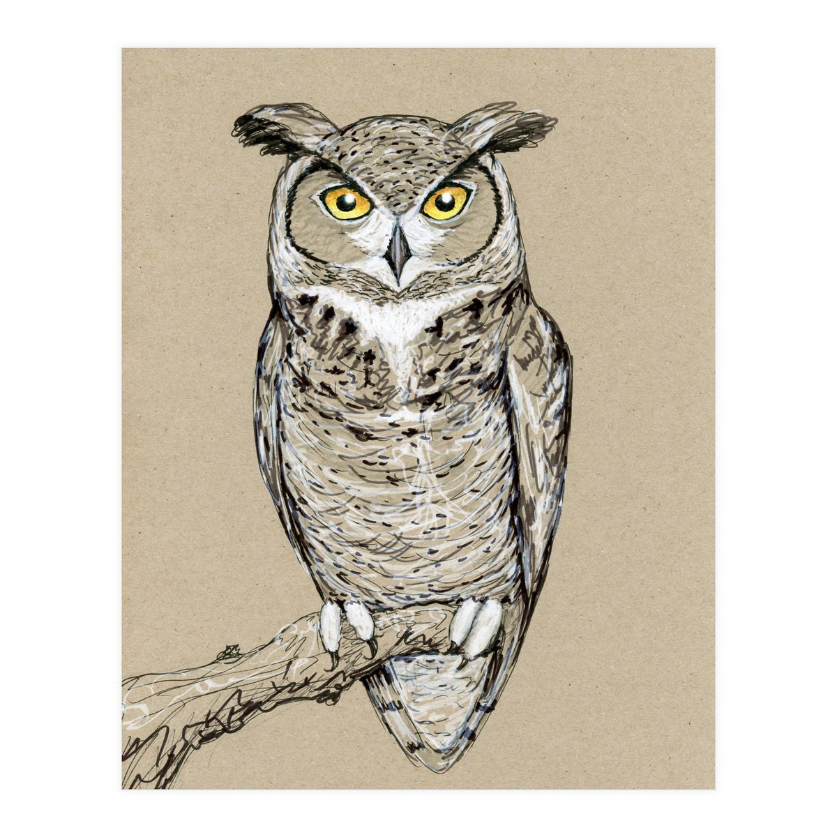 Great horned owl (Print Only)