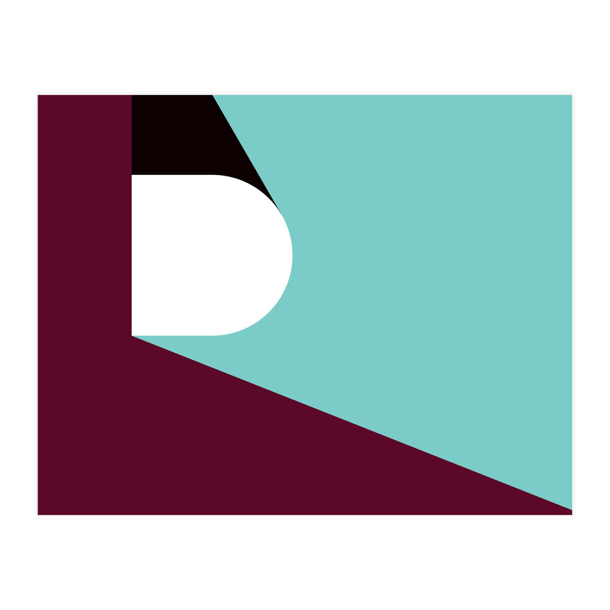 Geometric Shapes No. 82 - purple & teal (Print Only)