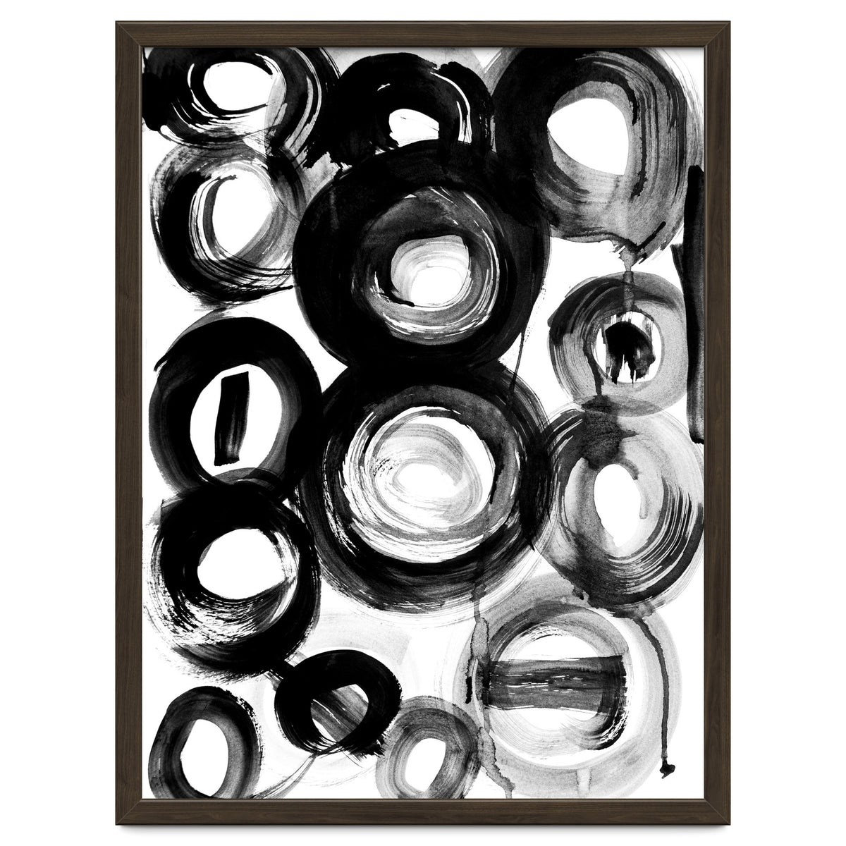 Black and White Ink Circles