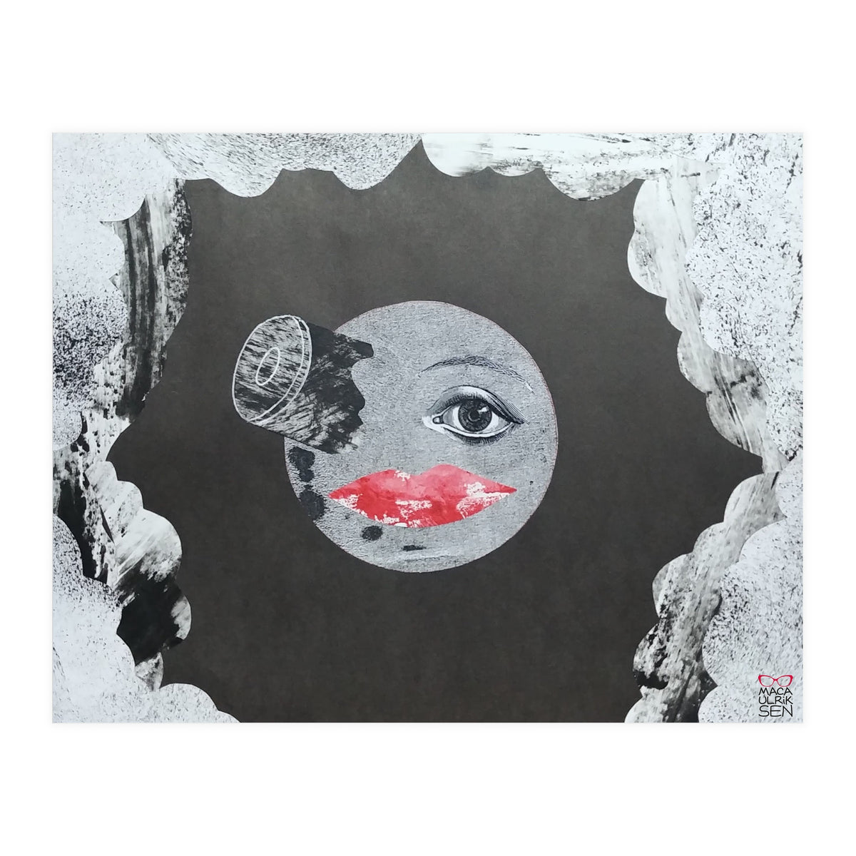 Voyage dans la lune collage (Print Only)