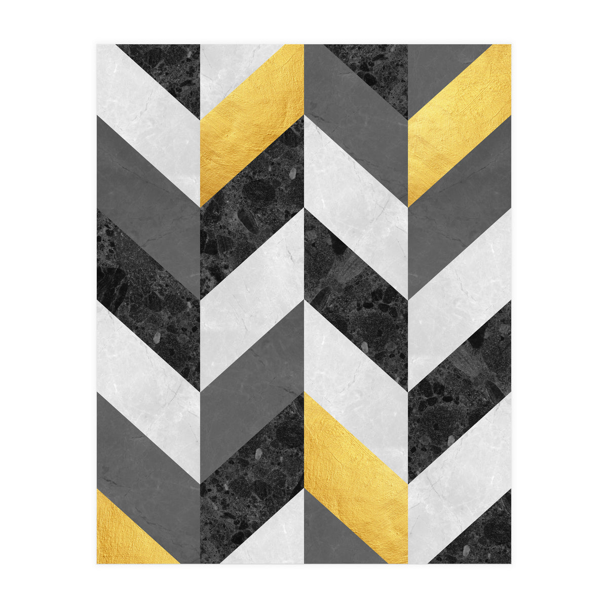 Chevron gold and marble (Print Only)