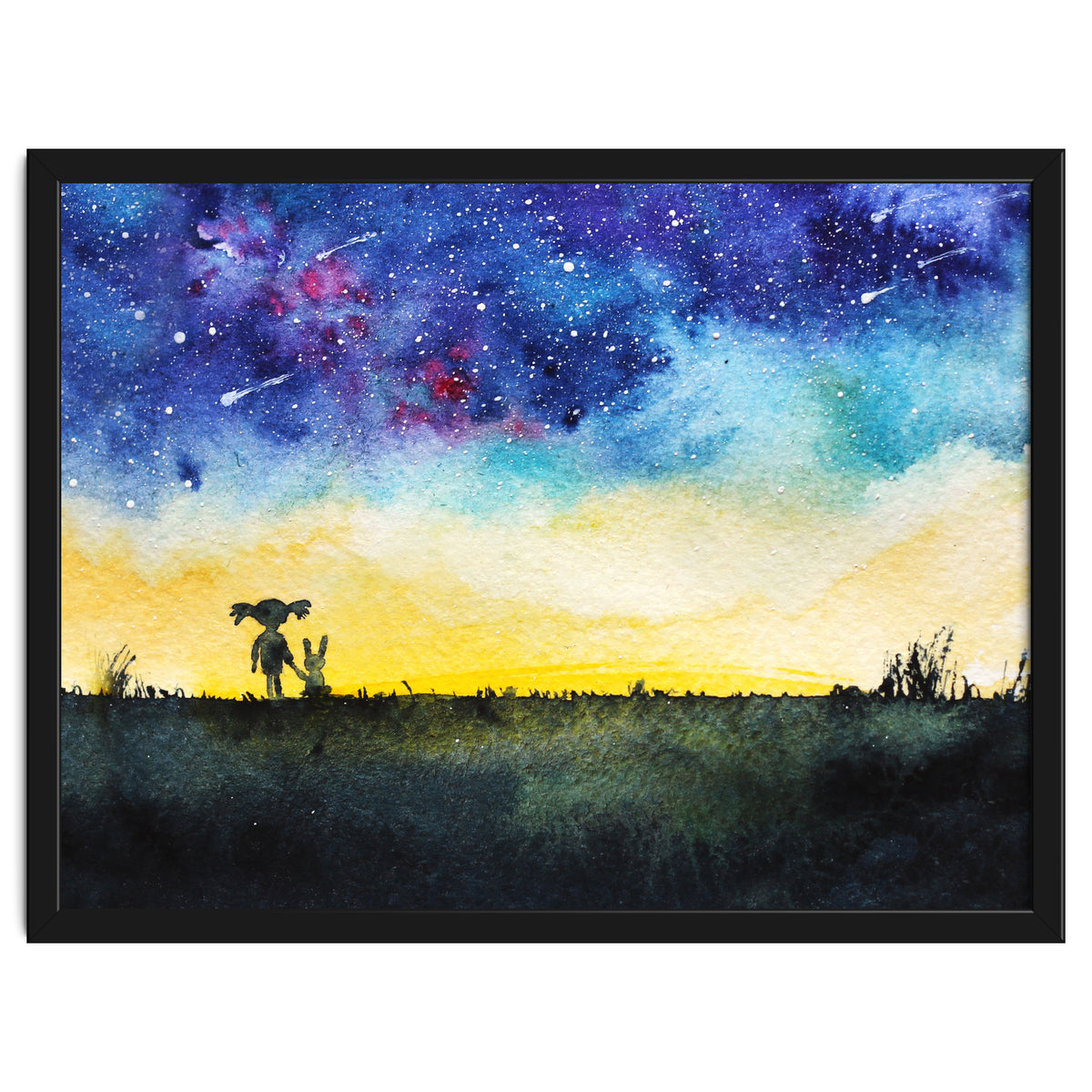 Baby girl's wishes || watercolor for nursery, kids room