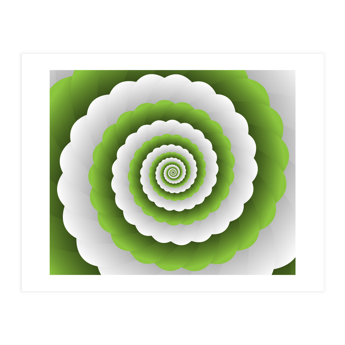 Green Modern Floral Interior Design Art (Print Only)