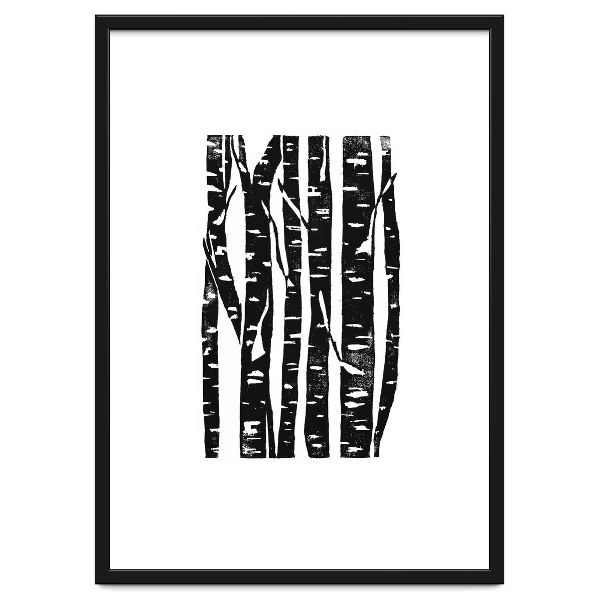 Woodcut Birches