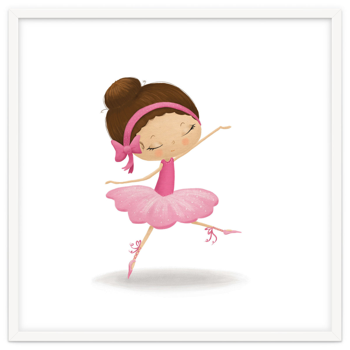 Adorable Leaping Ballerina Nursery Print