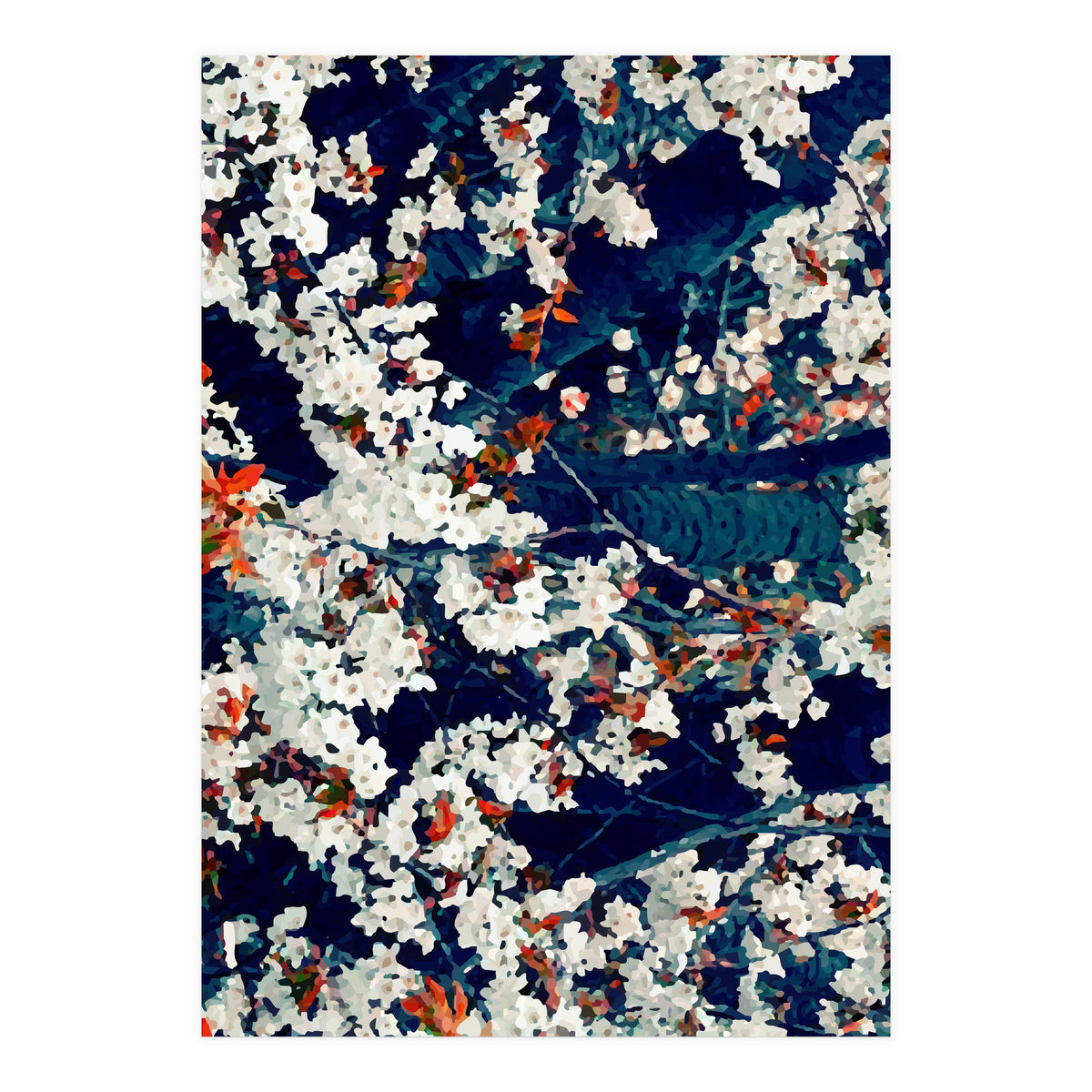 Floral Contrast  (Print Only)