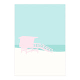 Minimal Lifeguard Tower - Turquoise Coast (Print Only) thumbnail