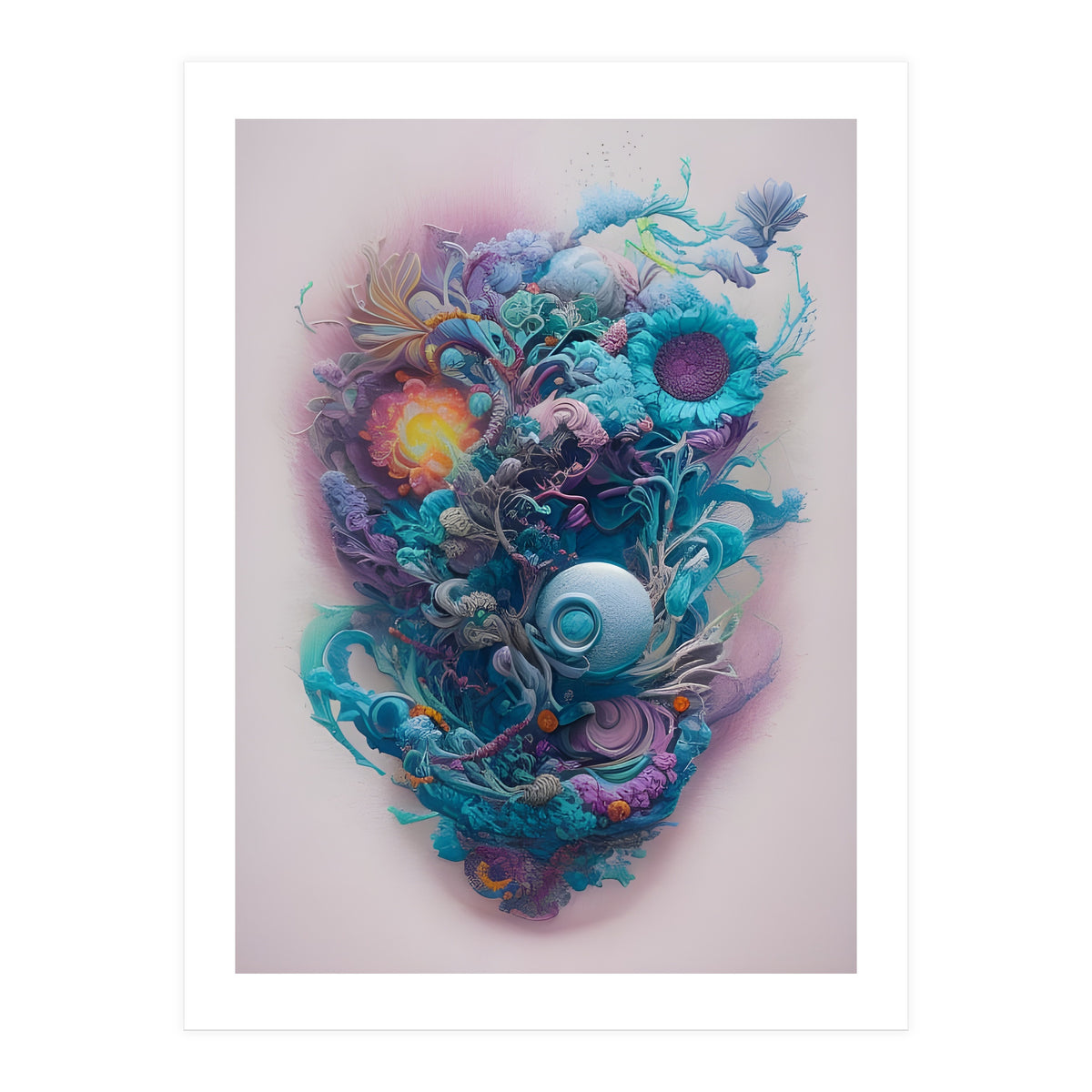 Relax and take a deep breath - Floral AI Art (Print Only)