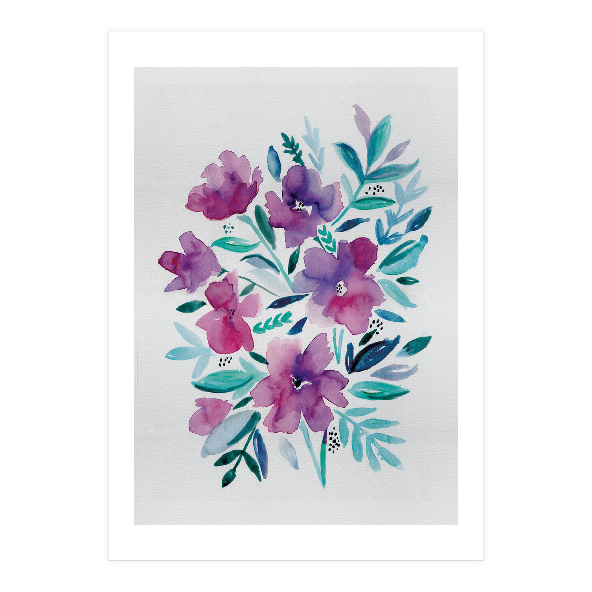 Loose Pink Floral (Print Only)