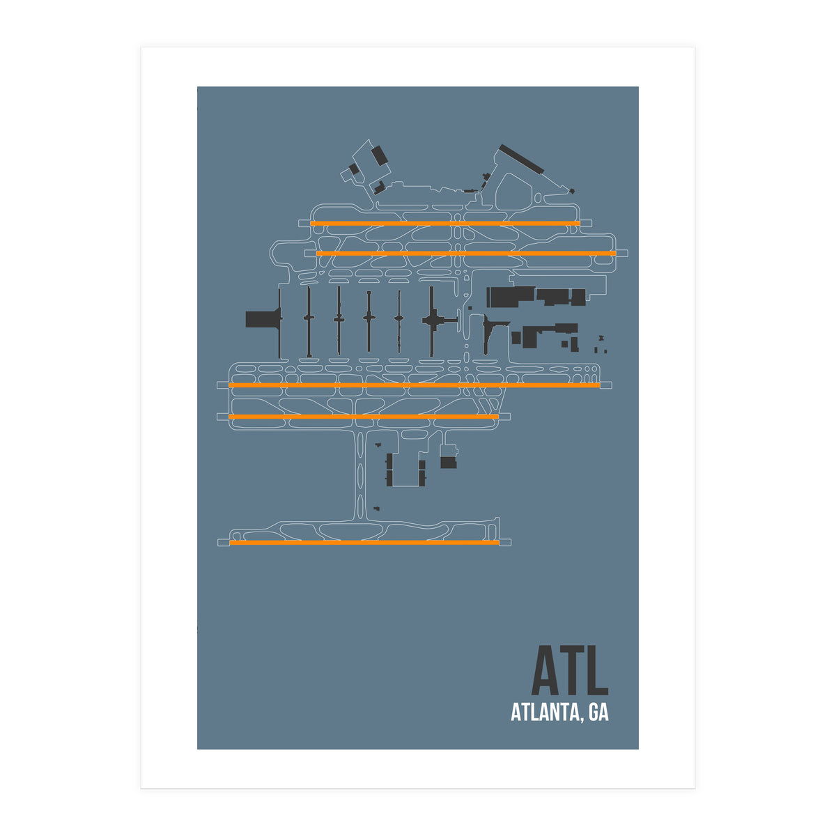 Atlanta Airport Layout (Print Only)