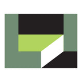 Geometric Shapes No. 83 - lime & grey (Print Only) thumbnail