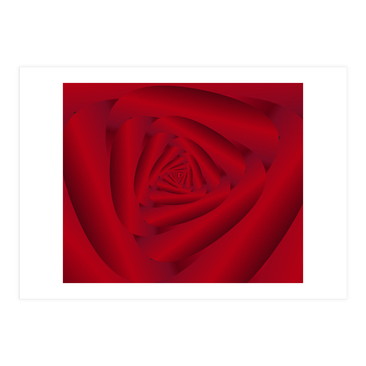 Rose Flower Swirl Art (Print Only)