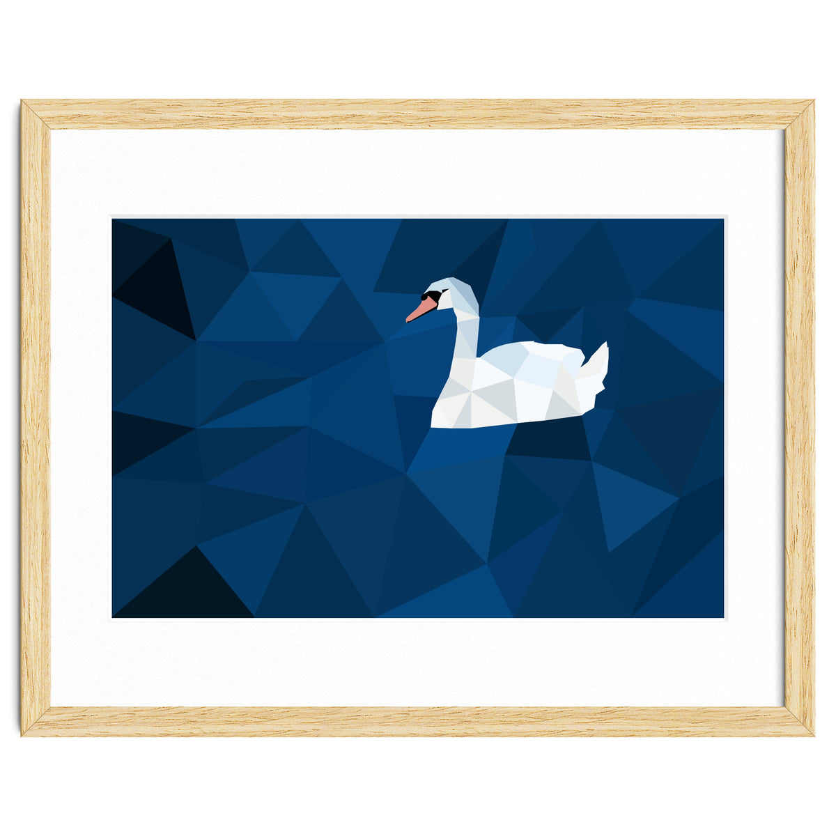 Swan In Water Artwork