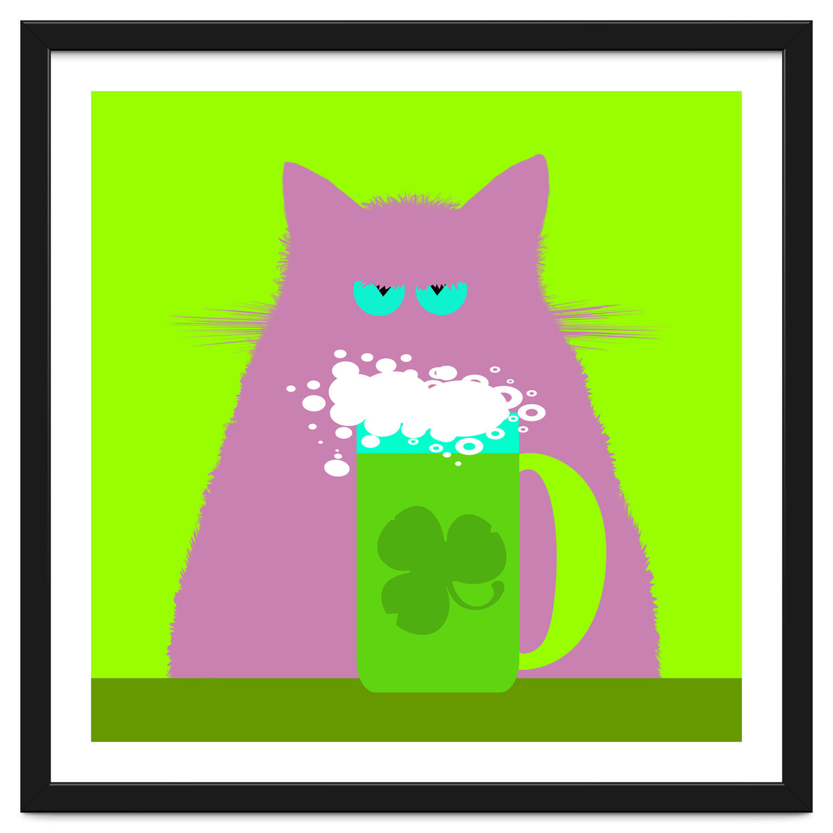 Saint Patrick's Day Lilac Cat