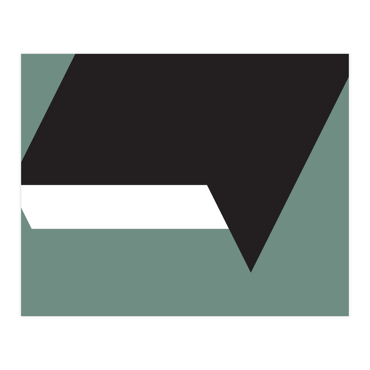 Geometric Shapes No. 85 - black, white & grey (Print Only)