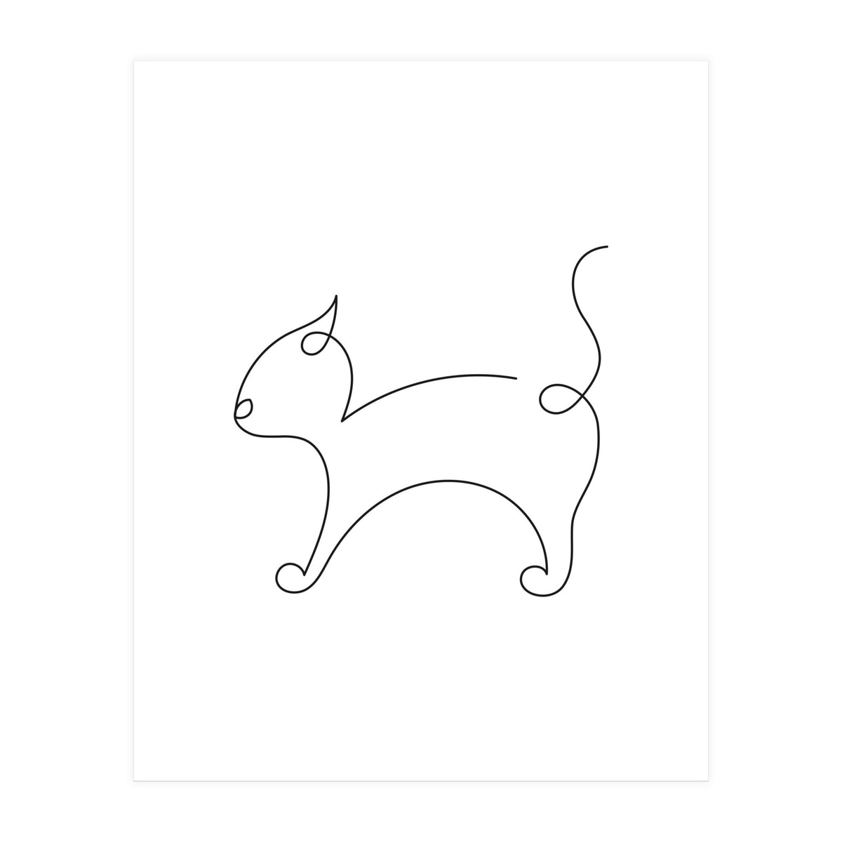 One Line Cat (Print Only)