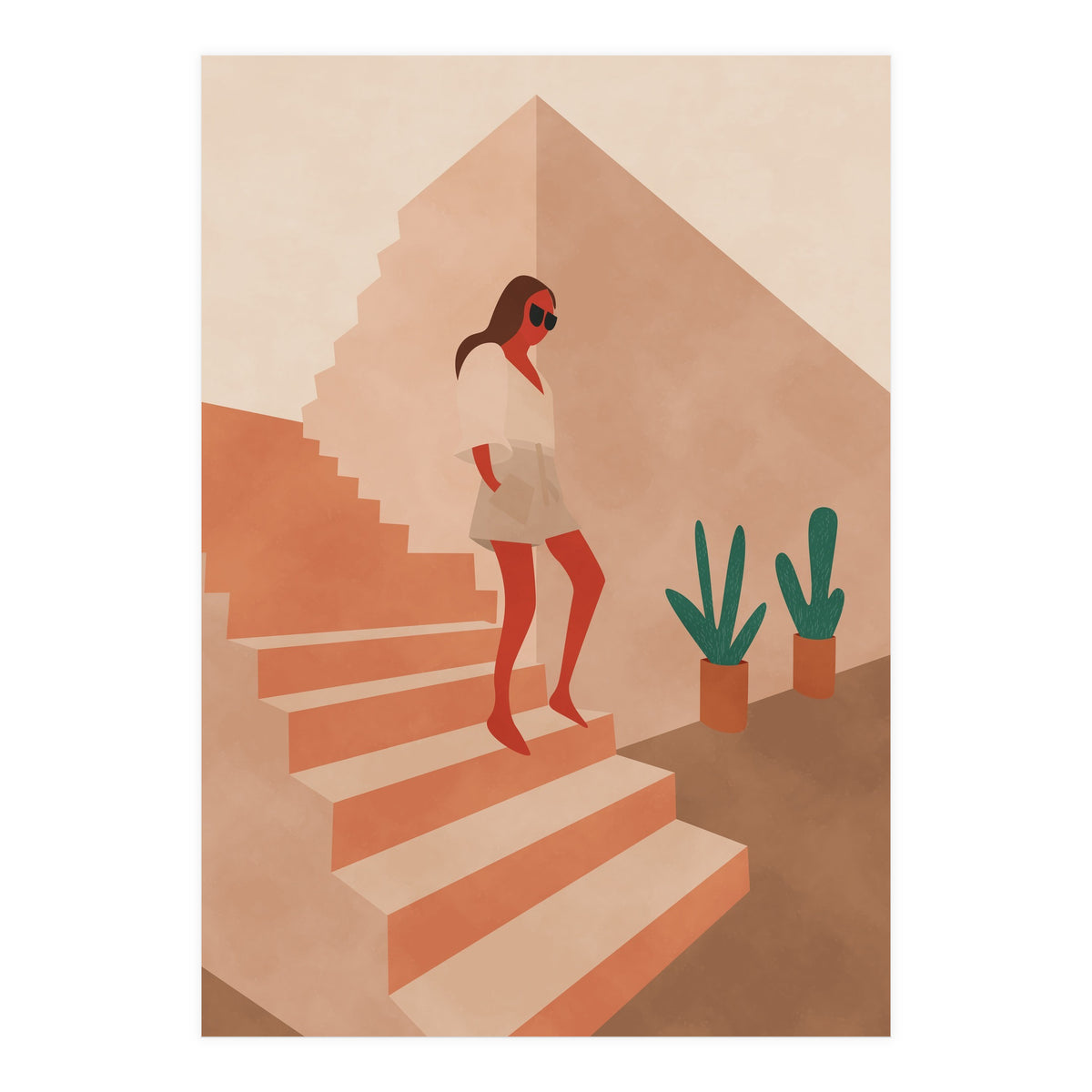 Abstract Tropical Boho Woman (Print Only)