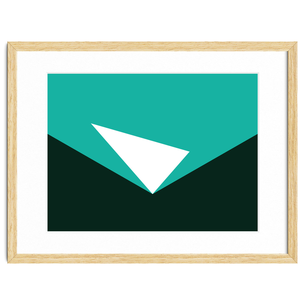 Geometric Shapes No. 57 - turquoise & black