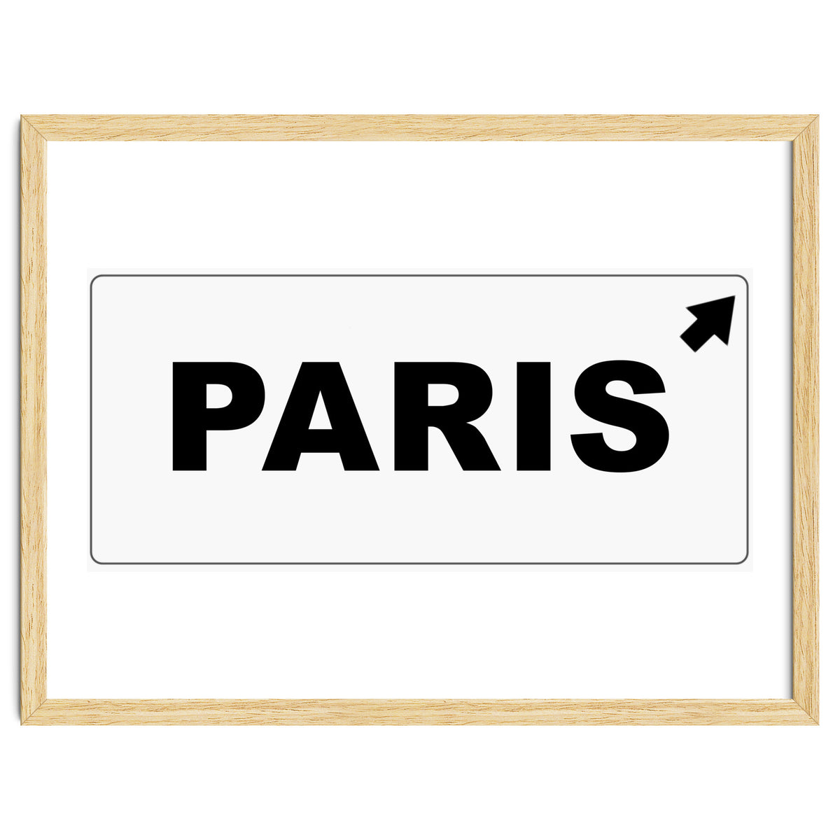 Let`s go to Paris, France! white road sign