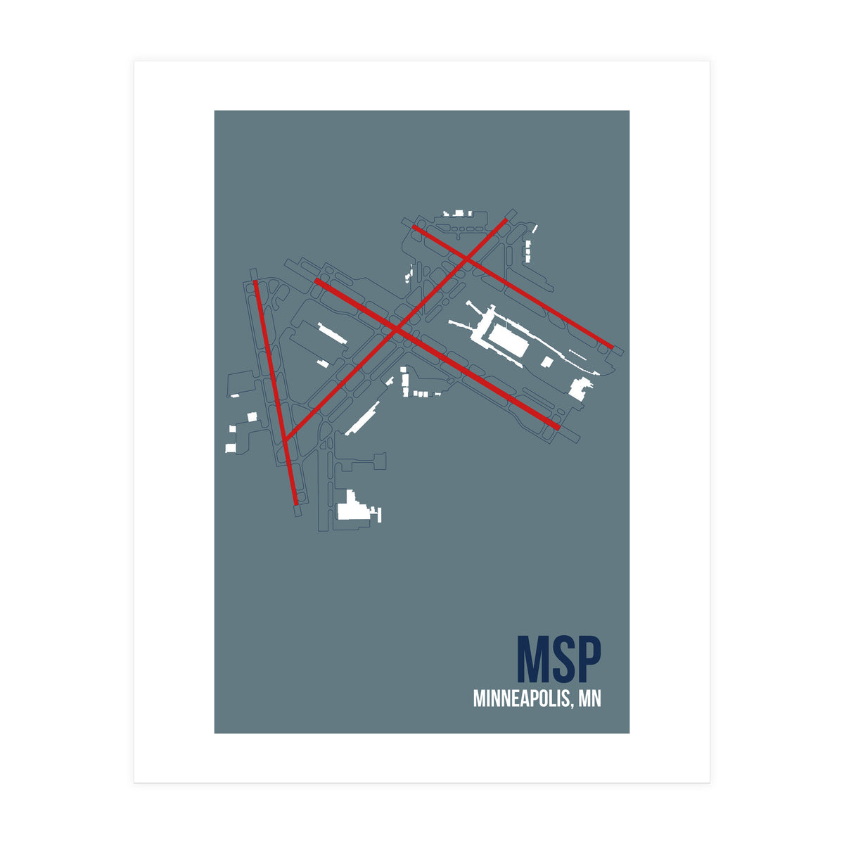 Minneapolis Airport Layout (Print Only)