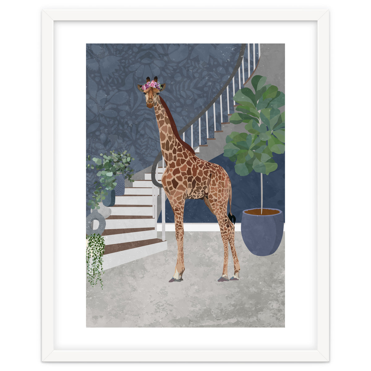 Giraffe in a Victorian House