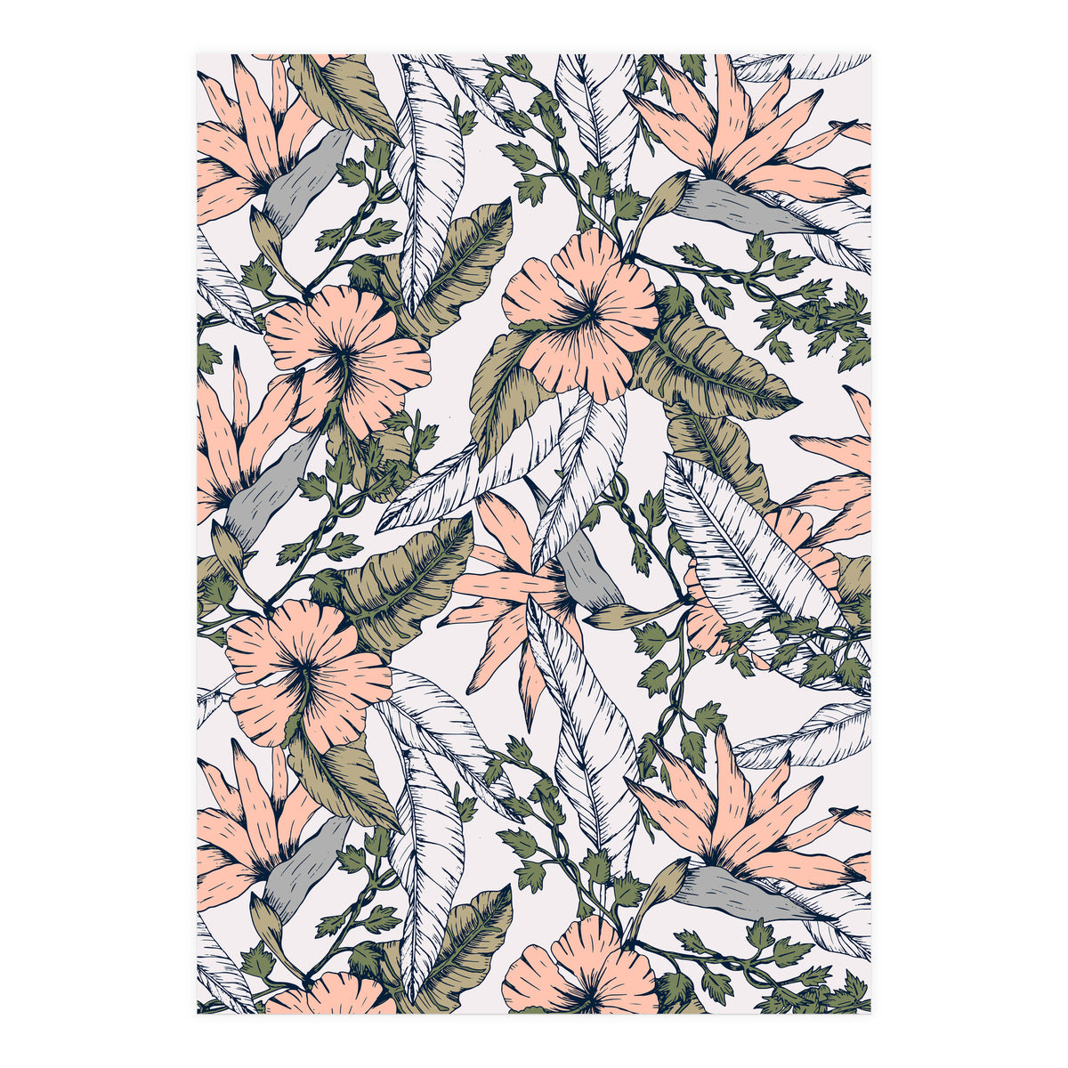 Tropical pattern pastel (Print Only)
