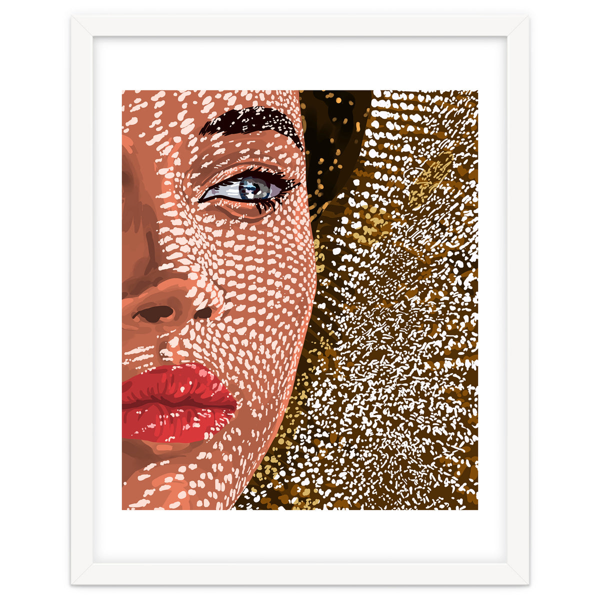 Under The Jute Hat, Bohemian Woman Fashion Painting