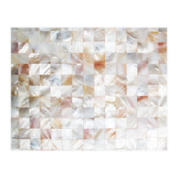 Mother of Pearl, Exotic Tiles Photography, Neutral Minimal Geometrical Graphic Design (Print Only)