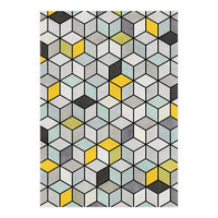 Colorful Concrete Cubes - Yellow, Blue, Grey (Print Only)