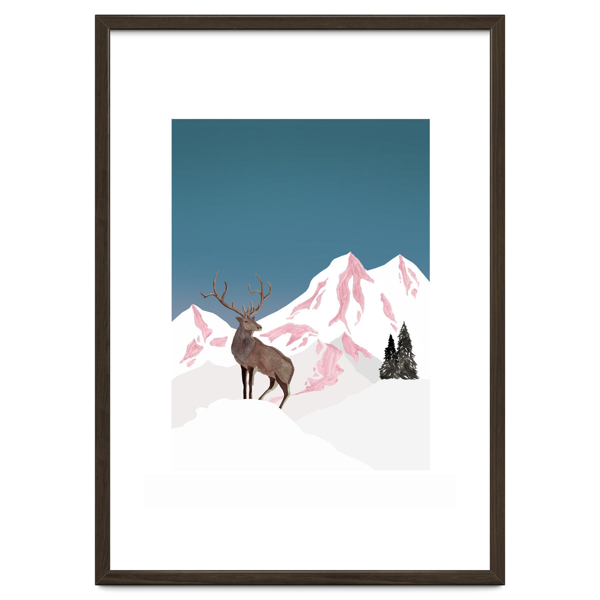 Mountain Love Winter Stag