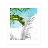 Palms In My Backyard, Tropical Greece Architecture Travel Painting, Summer Scenic Building  (Print Only) thumbnail