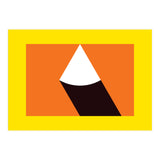 Geometric Shapes No. 47 - orange, black & yellow (Print Only) thumbnail