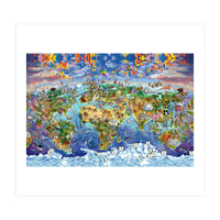 World Wonders Illustrated Map (Print Only)