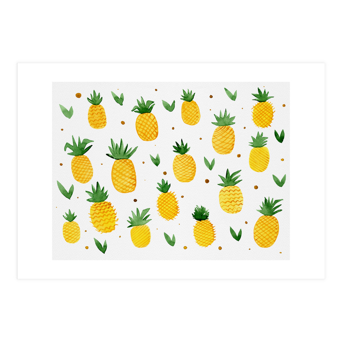 Watercolor pineapples (Print Only)