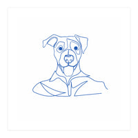 One Line Art Dog  (Print Only)