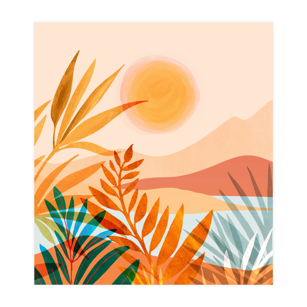 Golden Greek Garden (Print Only)