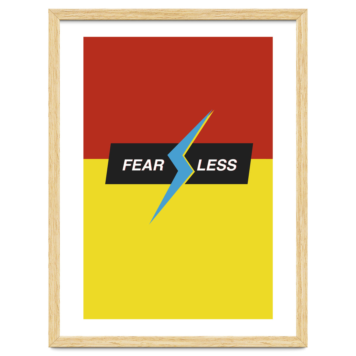 Modern Geometric Minimalist Typography Fear Less