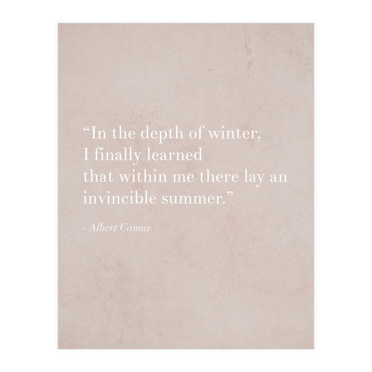 An Invincible Summer By Camus (Print Only)
