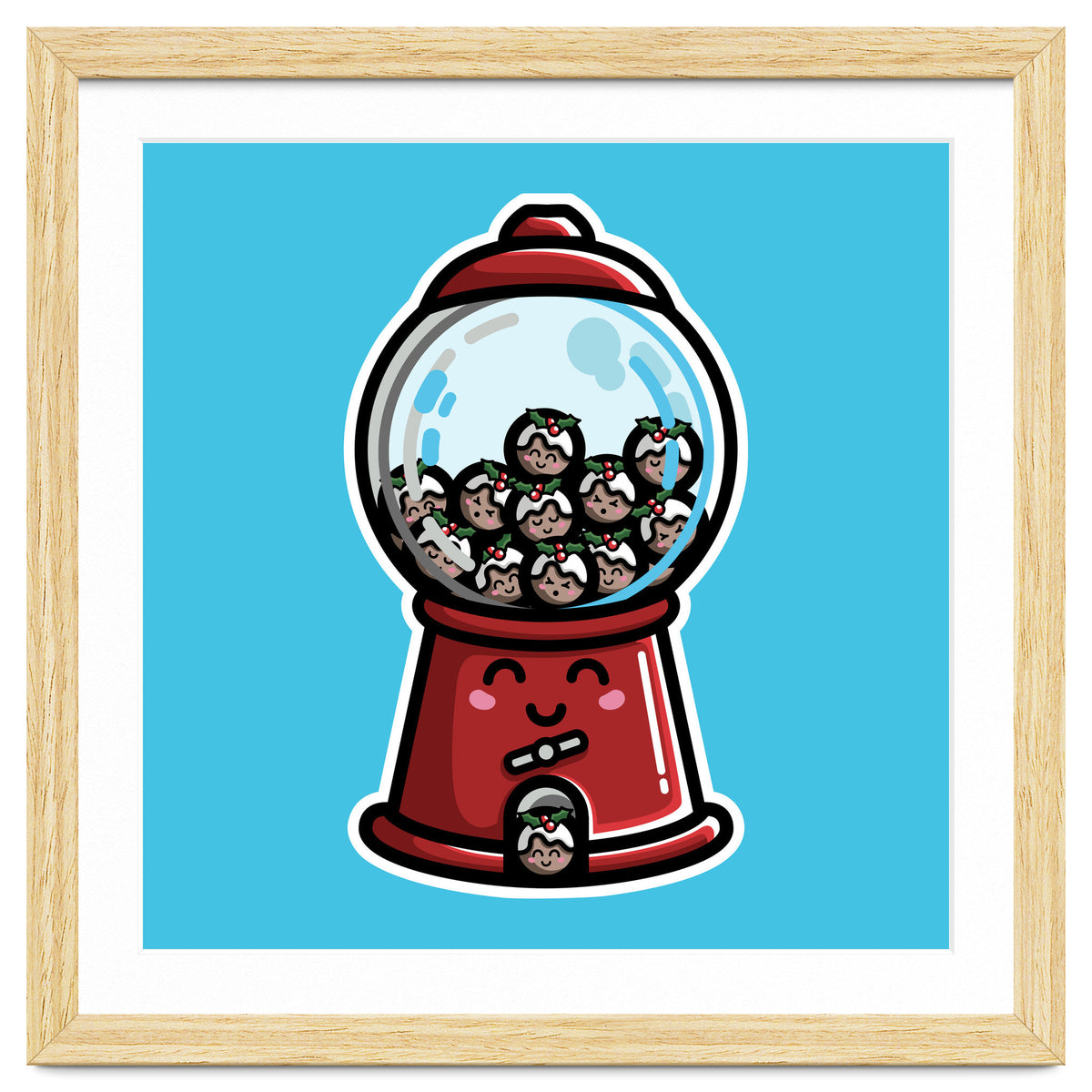 Kawaii Cute Christmas Pudding Gumball Machine