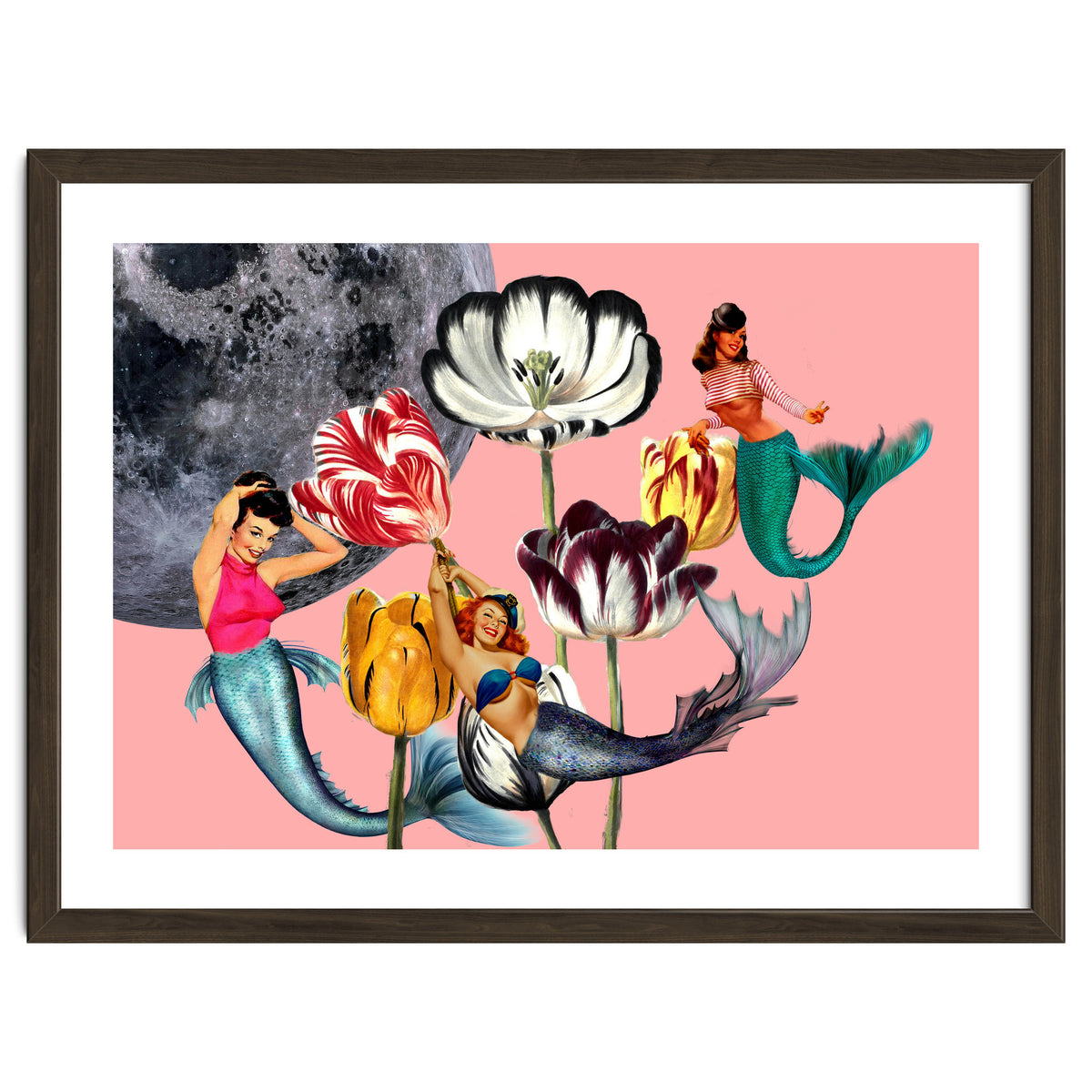 Mermaid Floral with moon