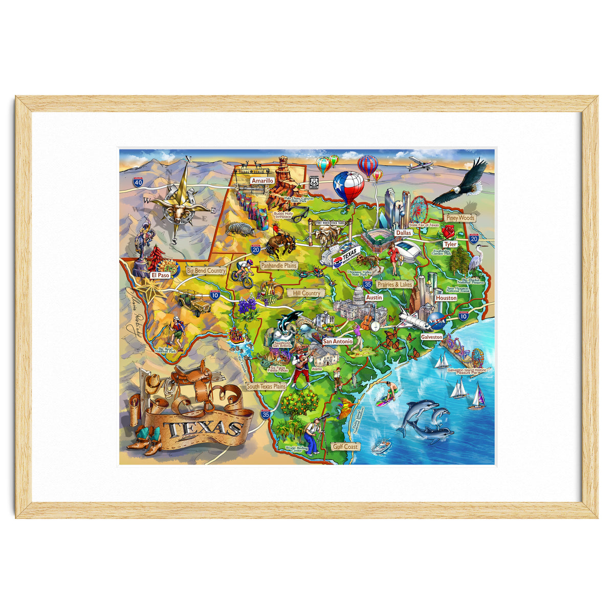 Texas Illustrated Map