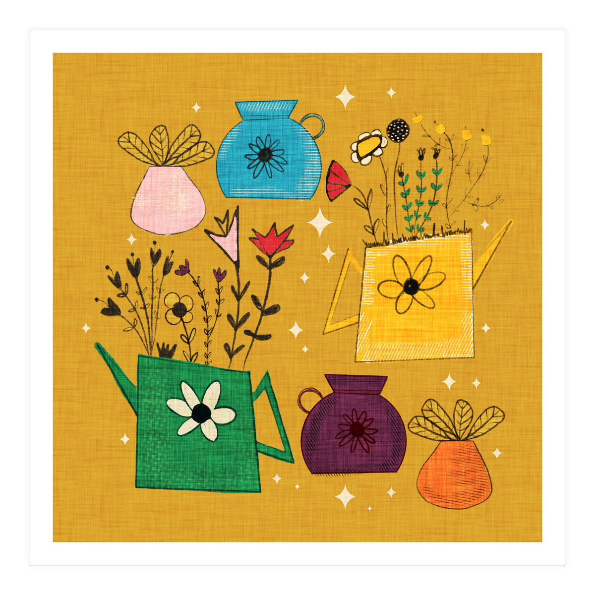 Gardening Dreams Yellow  (Print Only)