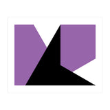 Geometric Shapes No. 64 - purple & black (Print Only) thumbnail
